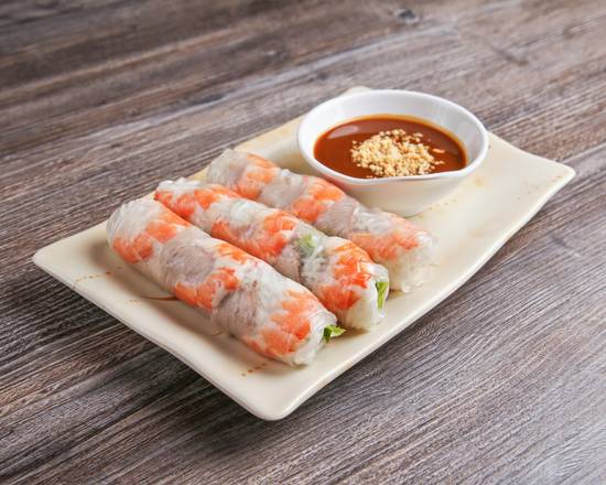 Order S .Spring Roll with Lettuce (Shrimp and Pork) (3 Pcs) food online from Lv Pho 7 Vietnamese Restaurant store, Las Vegas on bringmethat.com