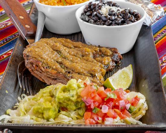 Order Carne Asada Plate food online from Los Jefes Tortilleria & Grill store, New orleans on bringmethat.com