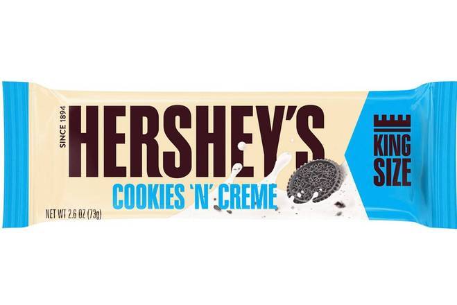 Order Hershey's Cookies and Cream King Size (2.6 oz) food online from Urban Value Corner Store store, Dallas on bringmethat.com