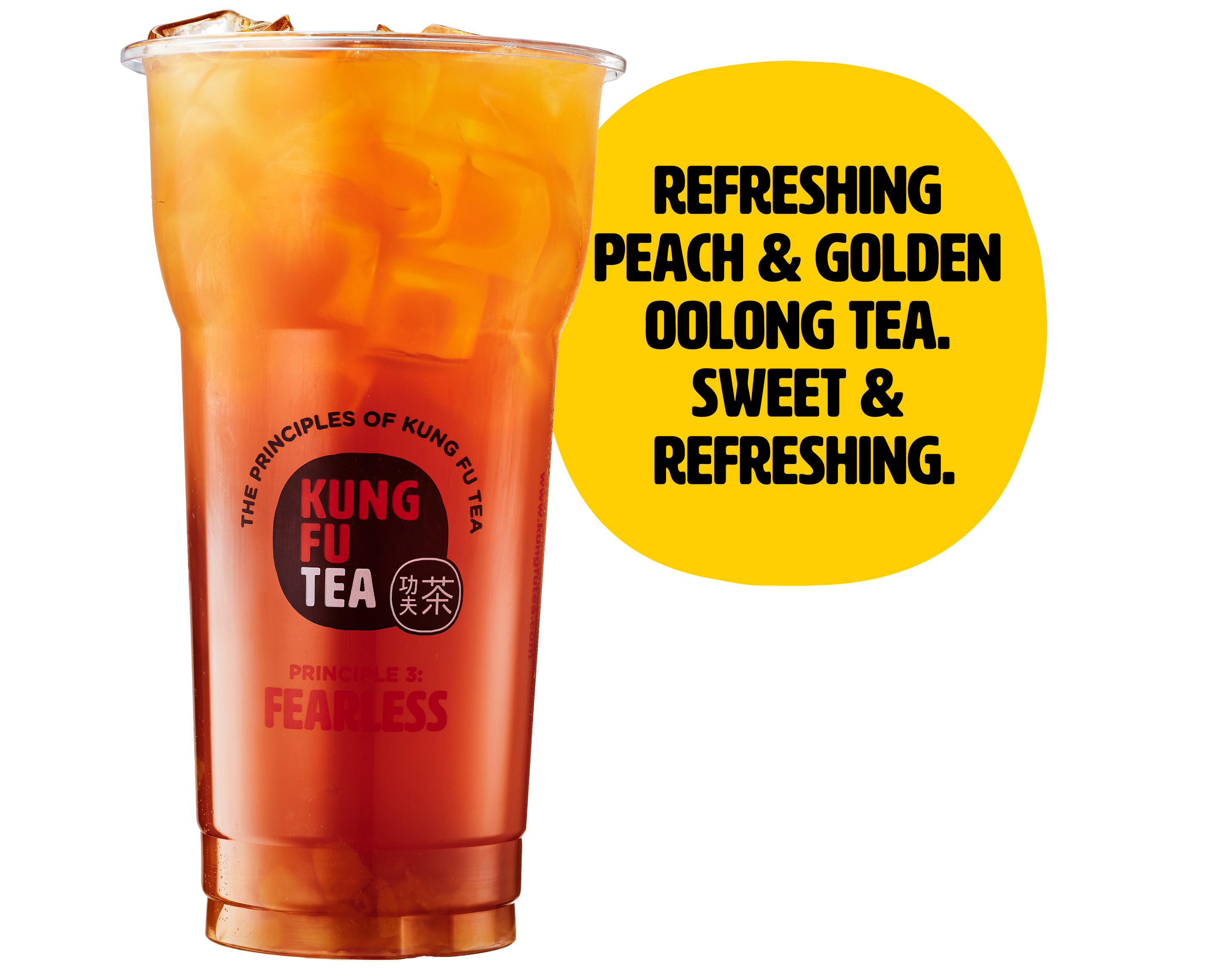 Order Peach Oolong Tea food online from Kung Fu Tea store, Pearland on bringmethat.com