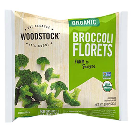 Order Woodstock Organic Frozen Broccoli Florets food online from Everyday Needs by Gopuff store, Stamford on bringmethat.com
