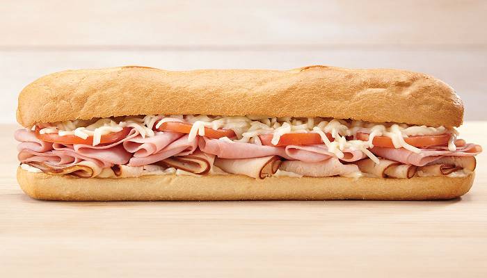 Order 12" Turkey and Ham Melt Sub (1196 Cal) food online from QuickChek store, Howell on bringmethat.com