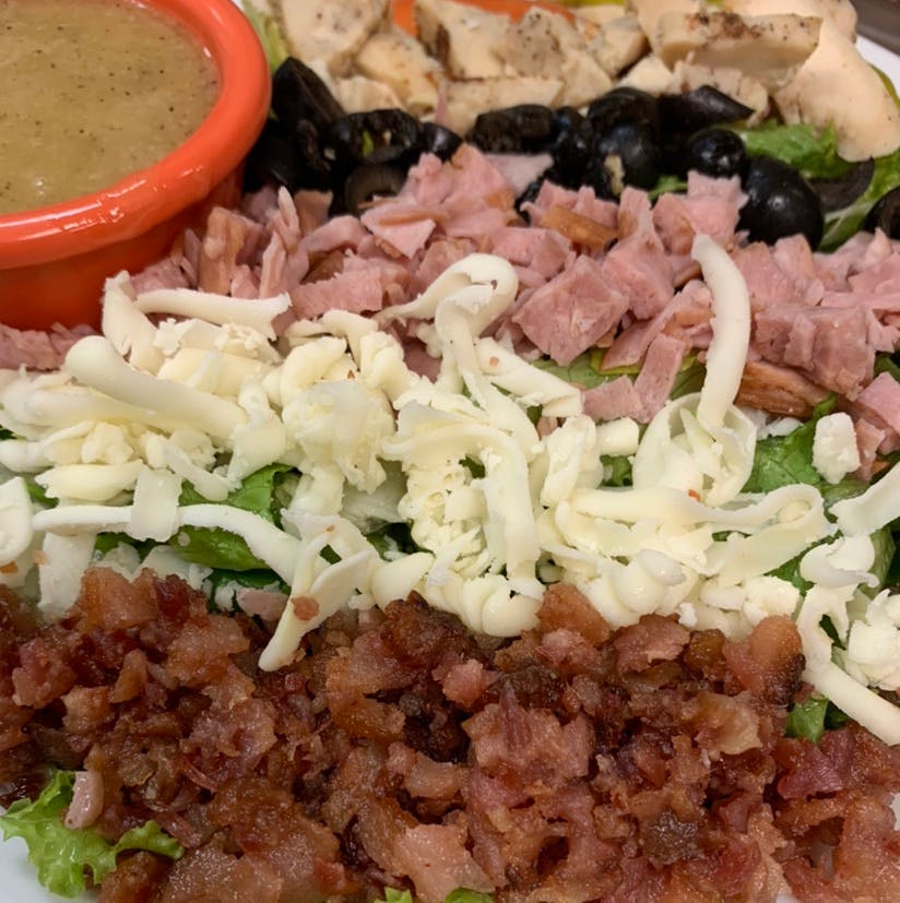 Order Italian Cobb Salad - Small food online from Saucy's Pizza store, Littleton on bringmethat.com