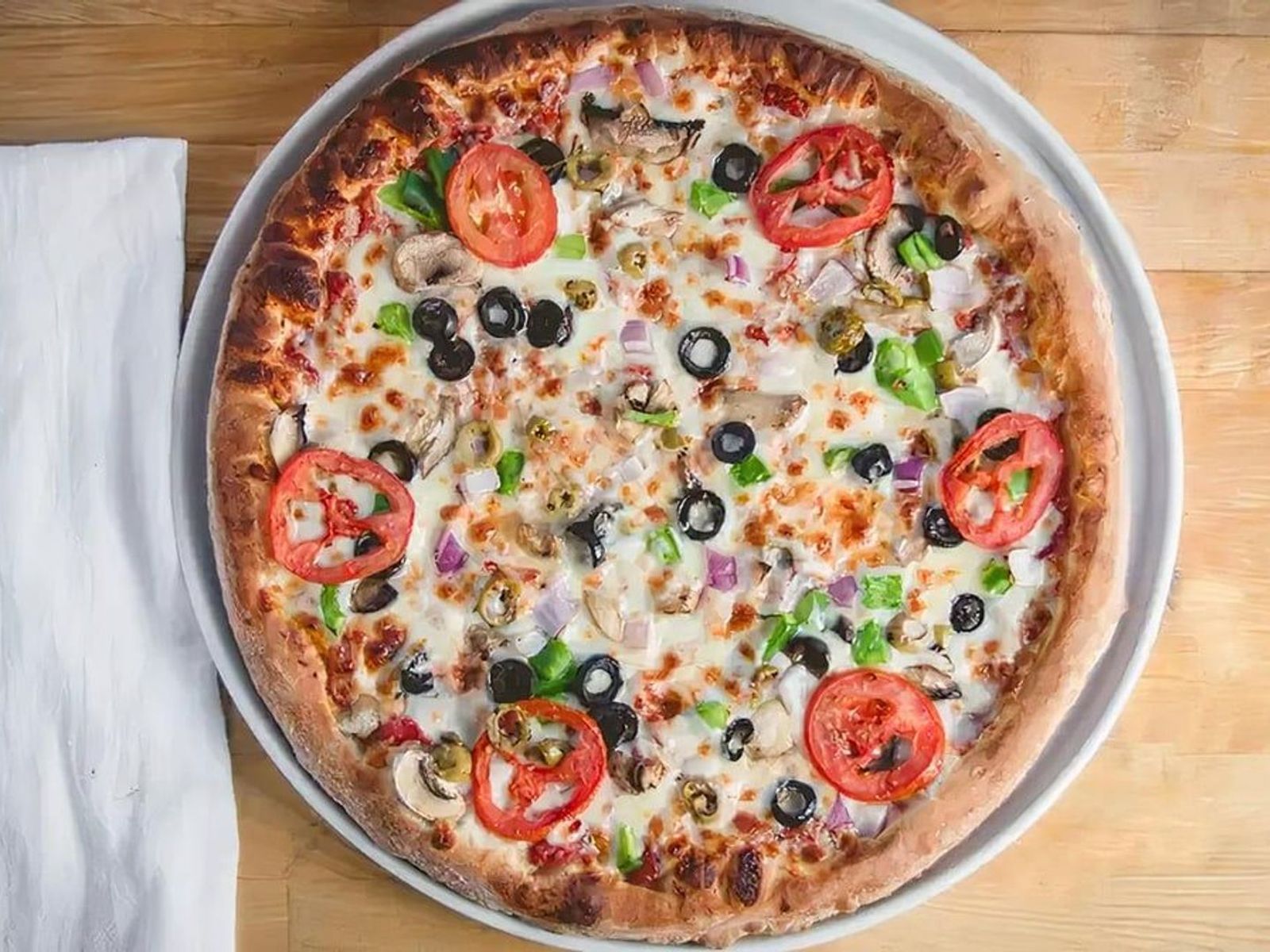 Order Veggie Pizza food online from Pepperoni's store, Houston on bringmethat.com