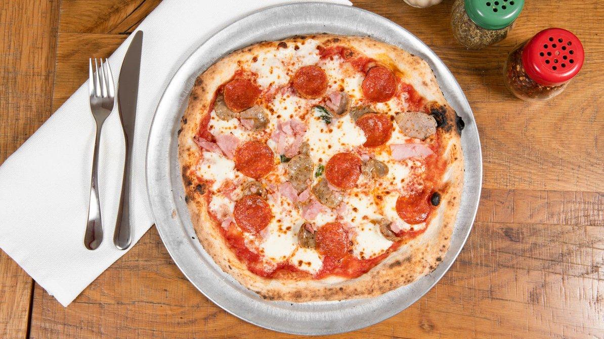 Order Meat Lovers food online from 90 Second Pizza store, Washington on bringmethat.com