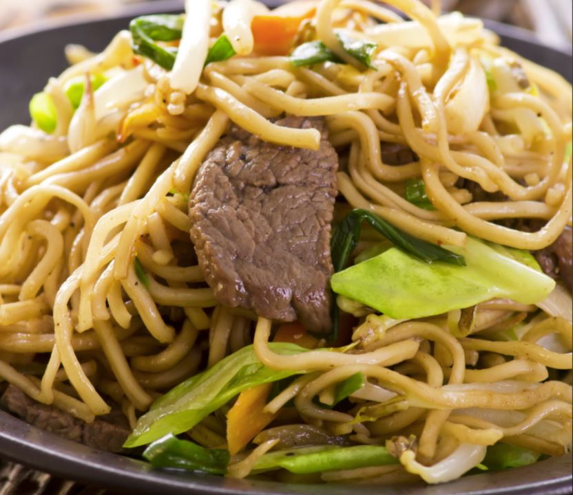 Order C21. Beef Lo Mein Combinaton food online from First Wok Chinese store, Keyport on bringmethat.com
