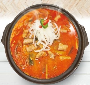 Order Premium Tripe & Brisket Yukgarjang Hot Pot with Glass Noodle food online from Yuk Dae Jang store, Irvine on bringmethat.com