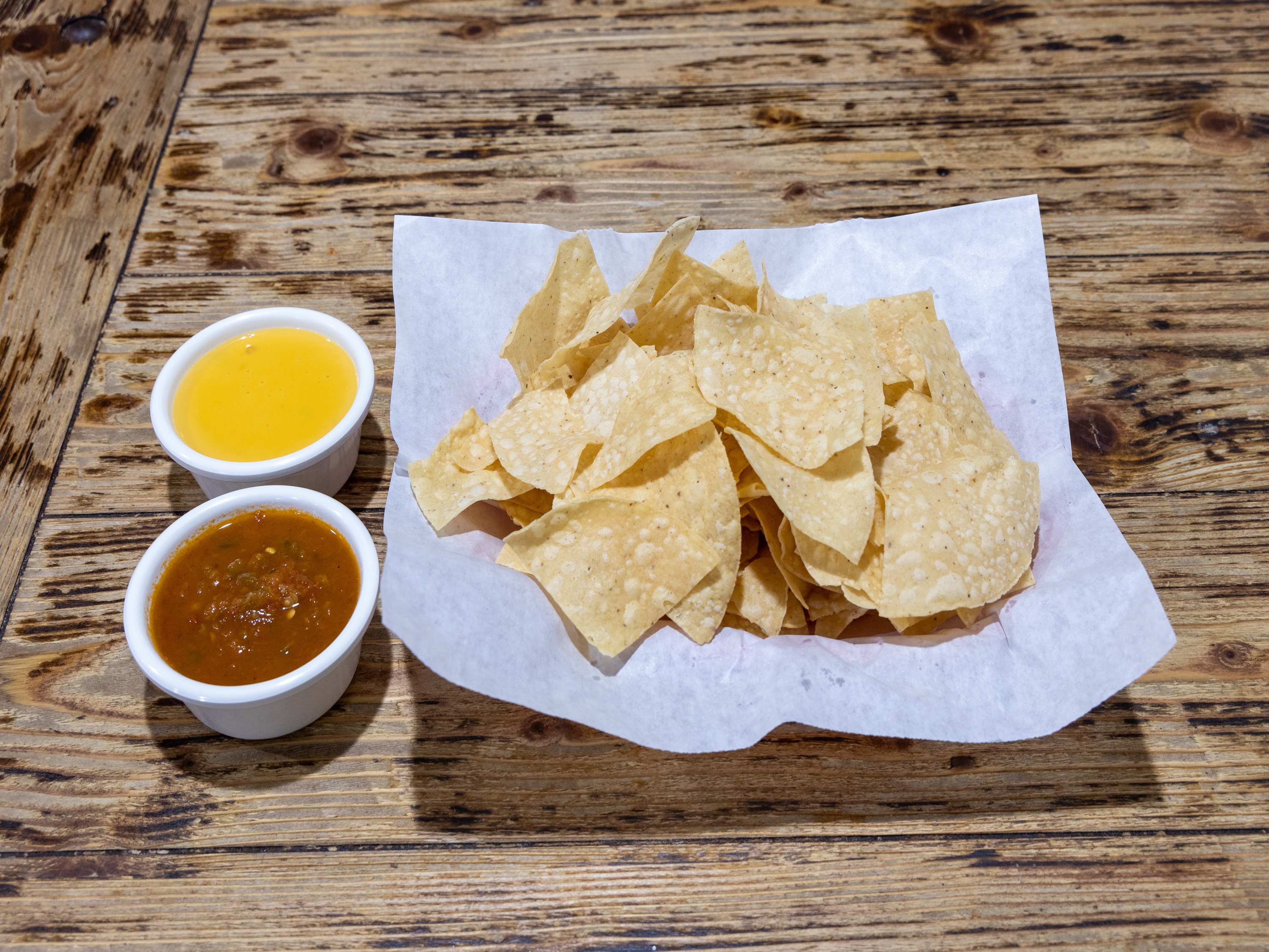 Order Chile con Queso with Chips food online from Tacos Flores store, Atascocita on bringmethat.com