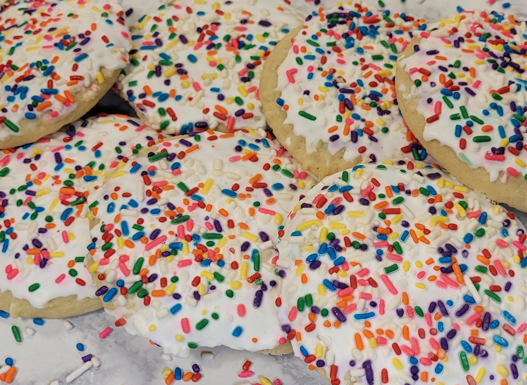 Order Buy 6, Get 1 Free – Rainbow Sprinkles food online from Blondies Cookies store, Kokomo on bringmethat.com