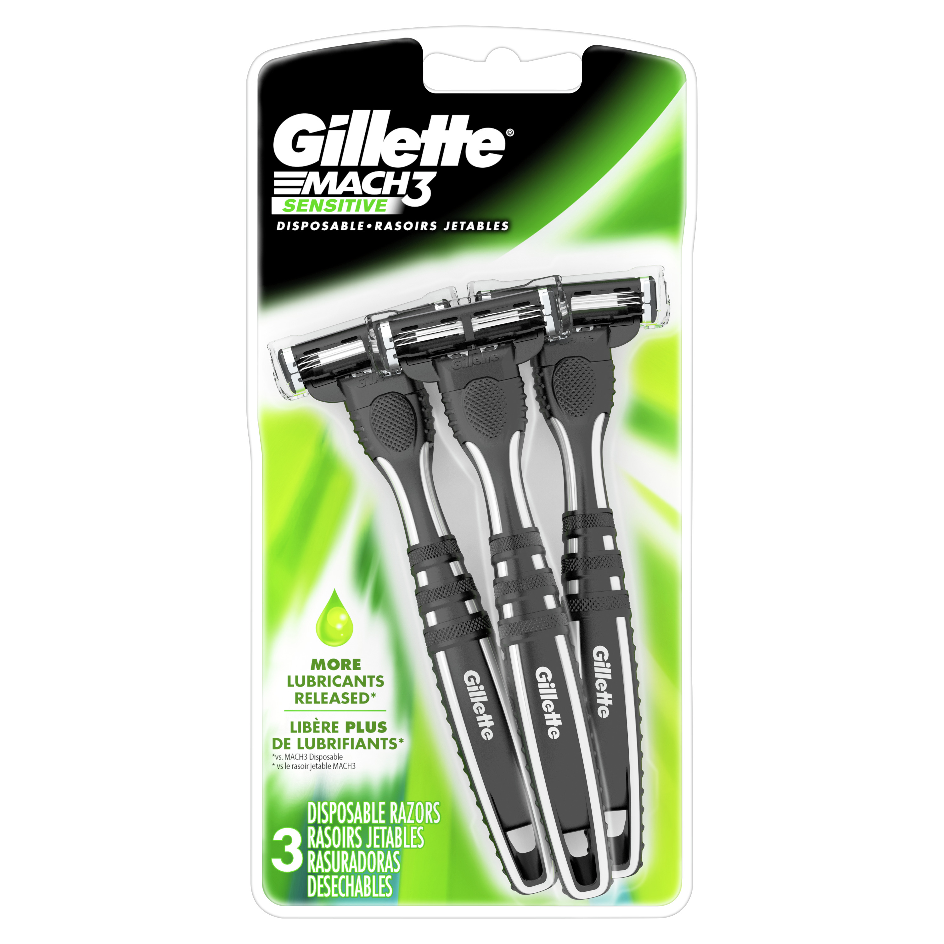 Order Gillette Mach3 Sensitive Men’s Disposable Razors - 3 ct food online from Bartell store, Edmonds on bringmethat.com