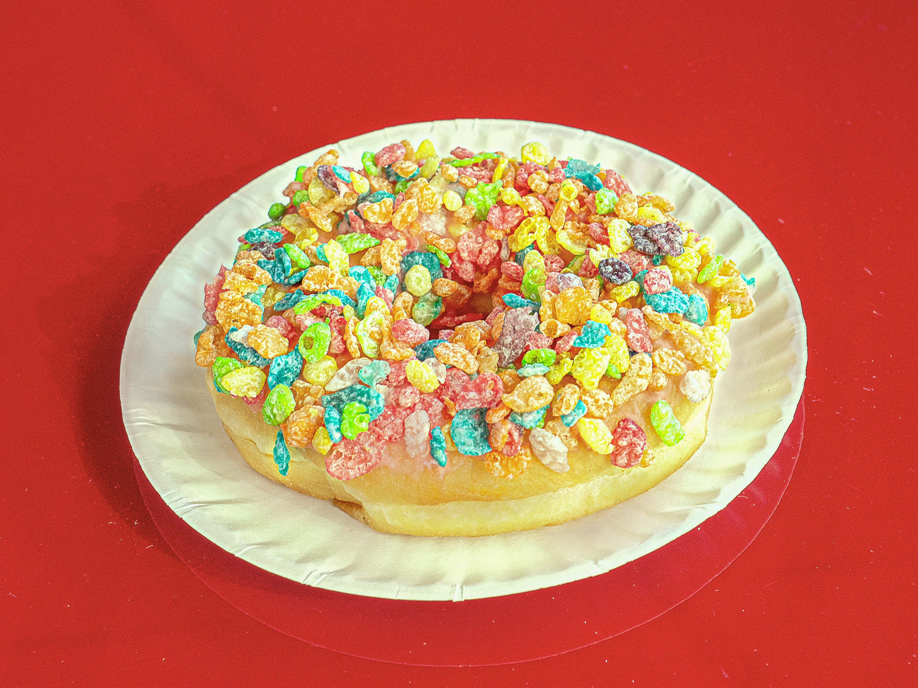 Order The Fruity Pebble Donut food online from Hammer Donuts store, Lafayette on bringmethat.com