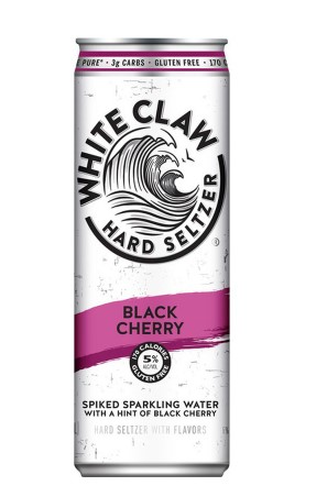 Order 6 Pack 12 oz. Can White Claw Black Cherry Hard Seltzer food online from Stars And Stripes Liquor Mart store, San Diego on bringmethat.com