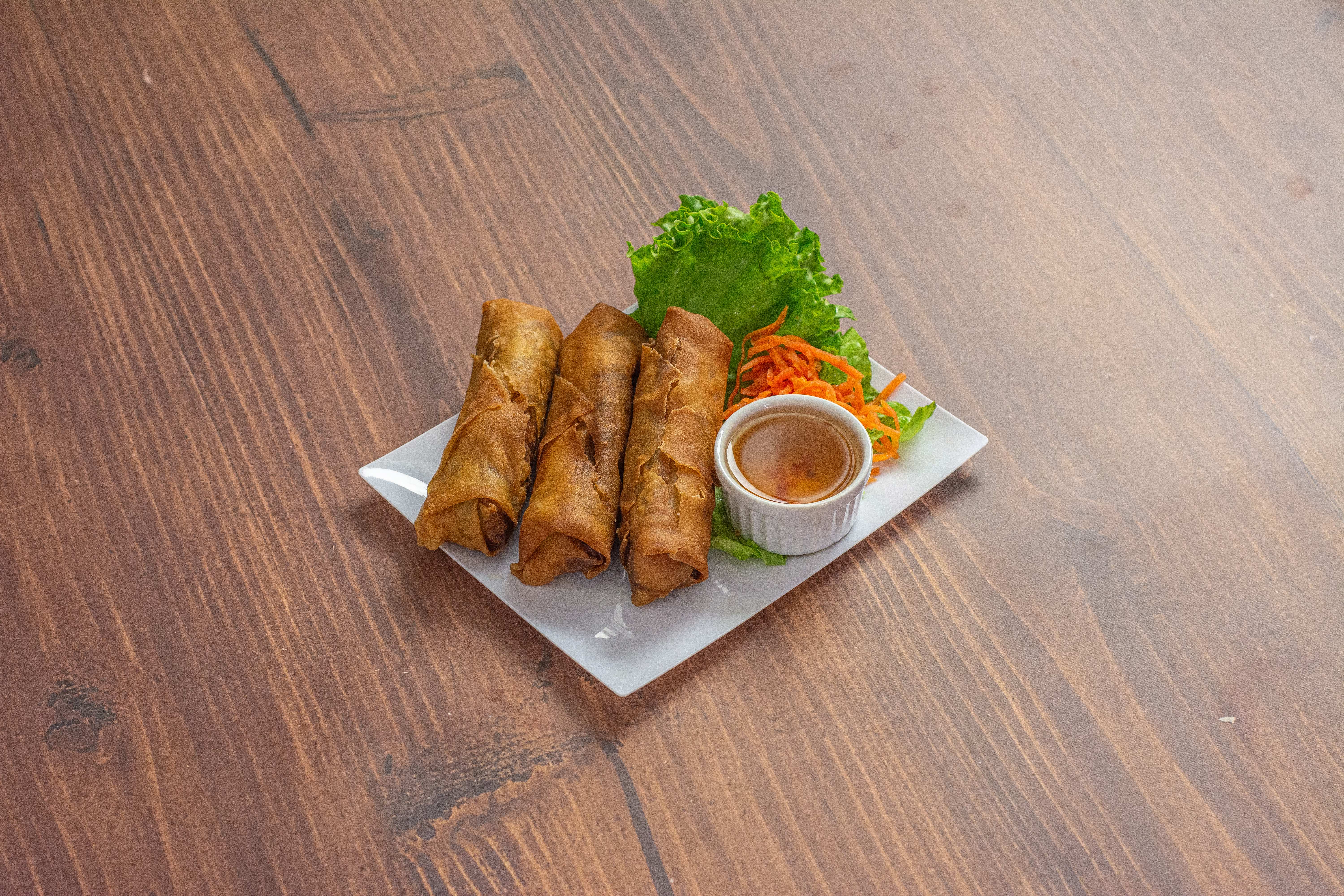 Order A2. Vegetarian Egg Roll food online from World Of Noodle store, San Francisco on bringmethat.com
