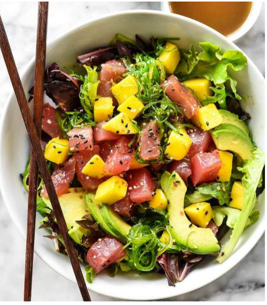 Order Hawaiian Poke Salad food online from Feng LZ Hibachi Sushi & Bar store, Broadview Heights on bringmethat.com