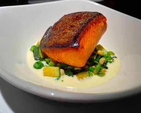 Order Pan Seared Big Glory Bay King Salmon food online from The Trident store, Sausalito on bringmethat.com