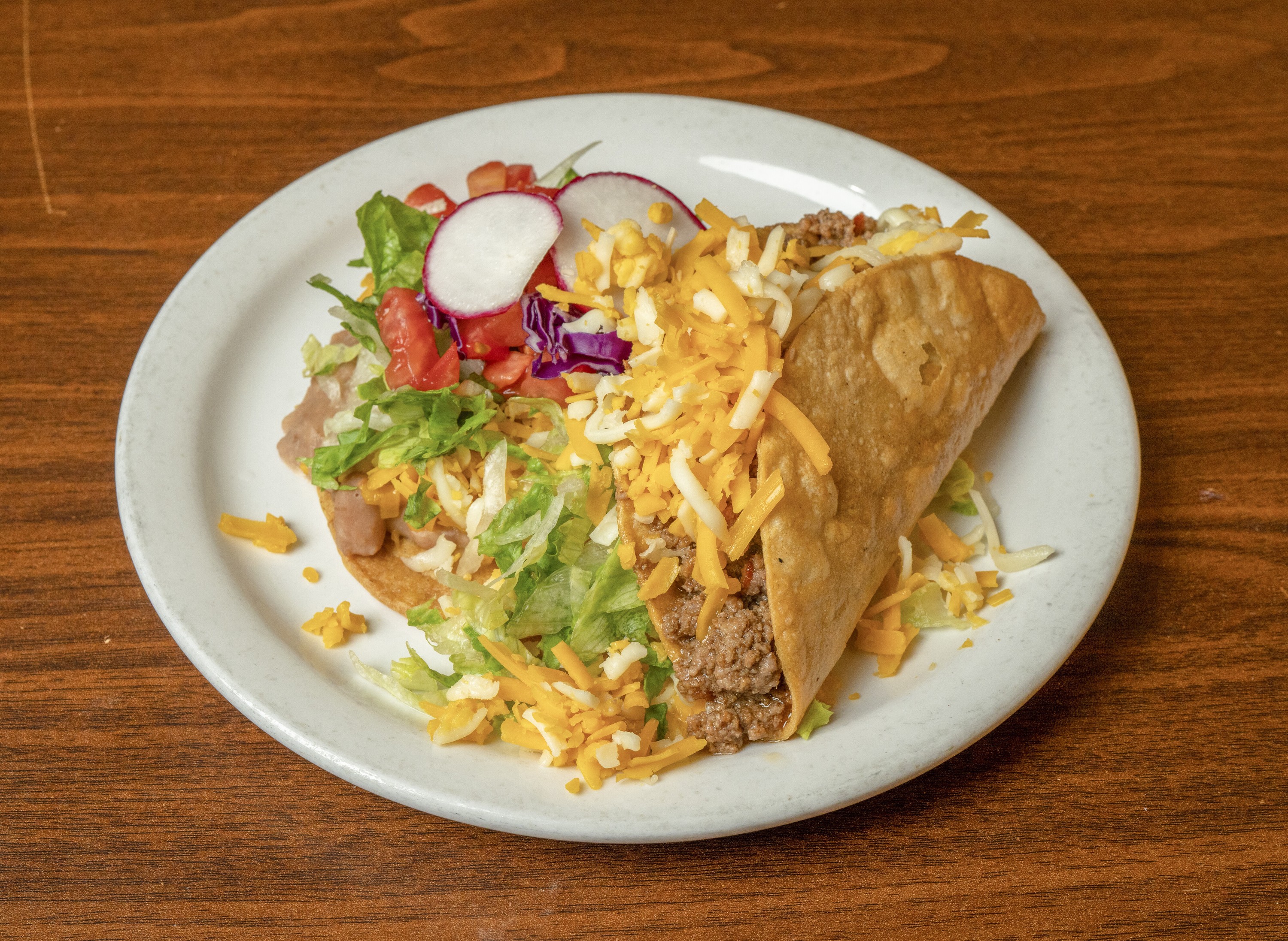 Order 2 Ground Beef Taco  food online from Maria Mexican Restaurant store, Ogden on bringmethat.com