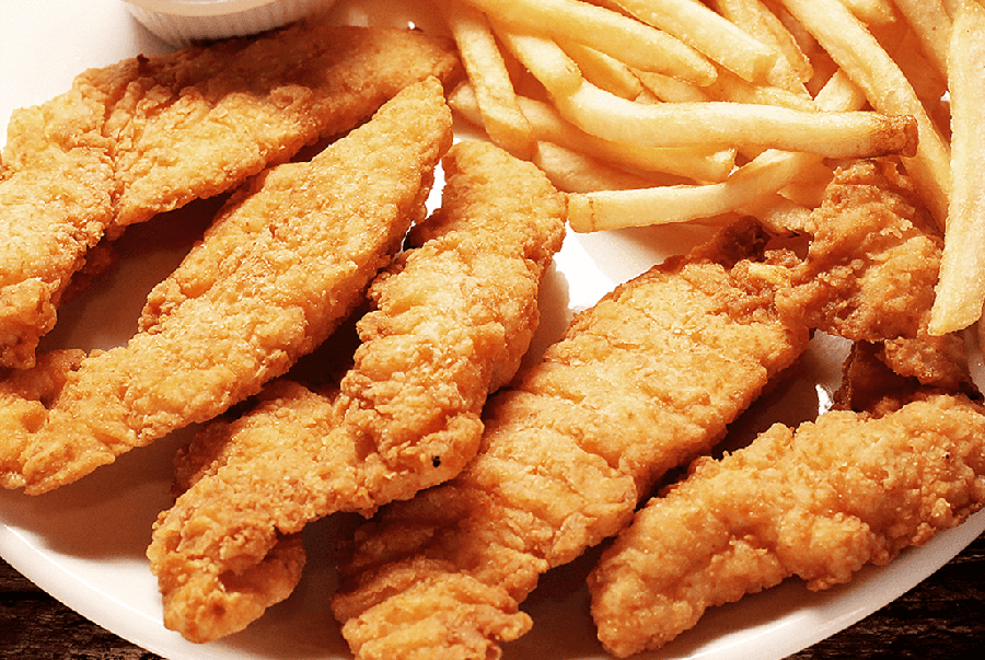 Order 4 Piece Chicken Fingers with Fries food online from Jimmy Tomatoes store, Denville on bringmethat.com