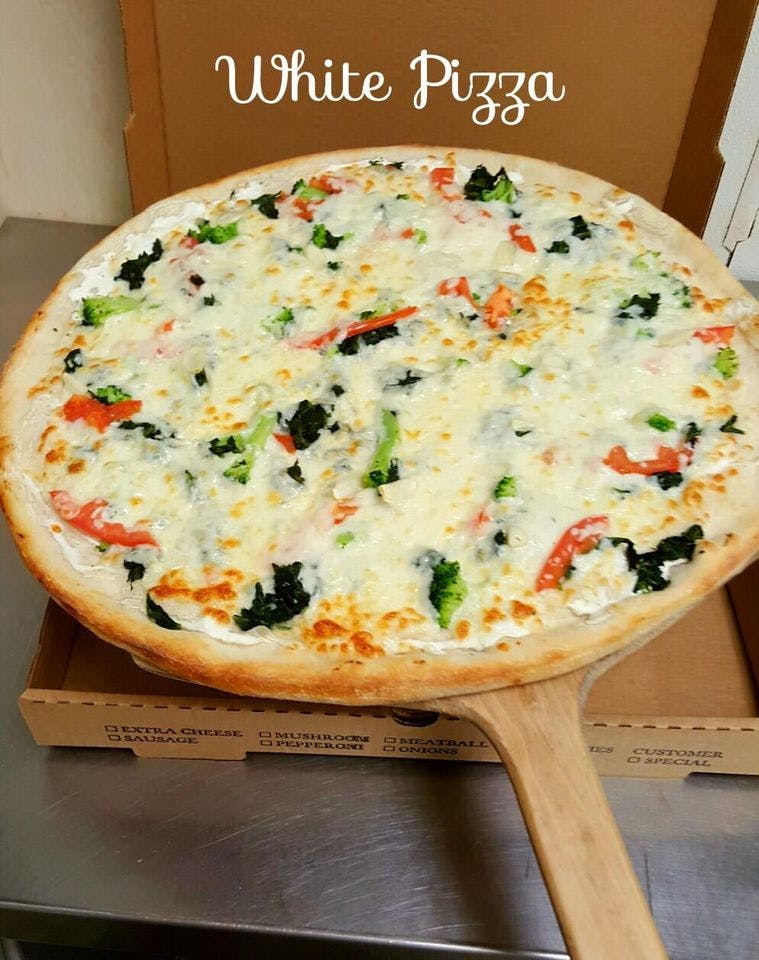 Order The White Pizza - Small 14'' food online from Little Vito Pizza store, Kernersville on bringmethat.com