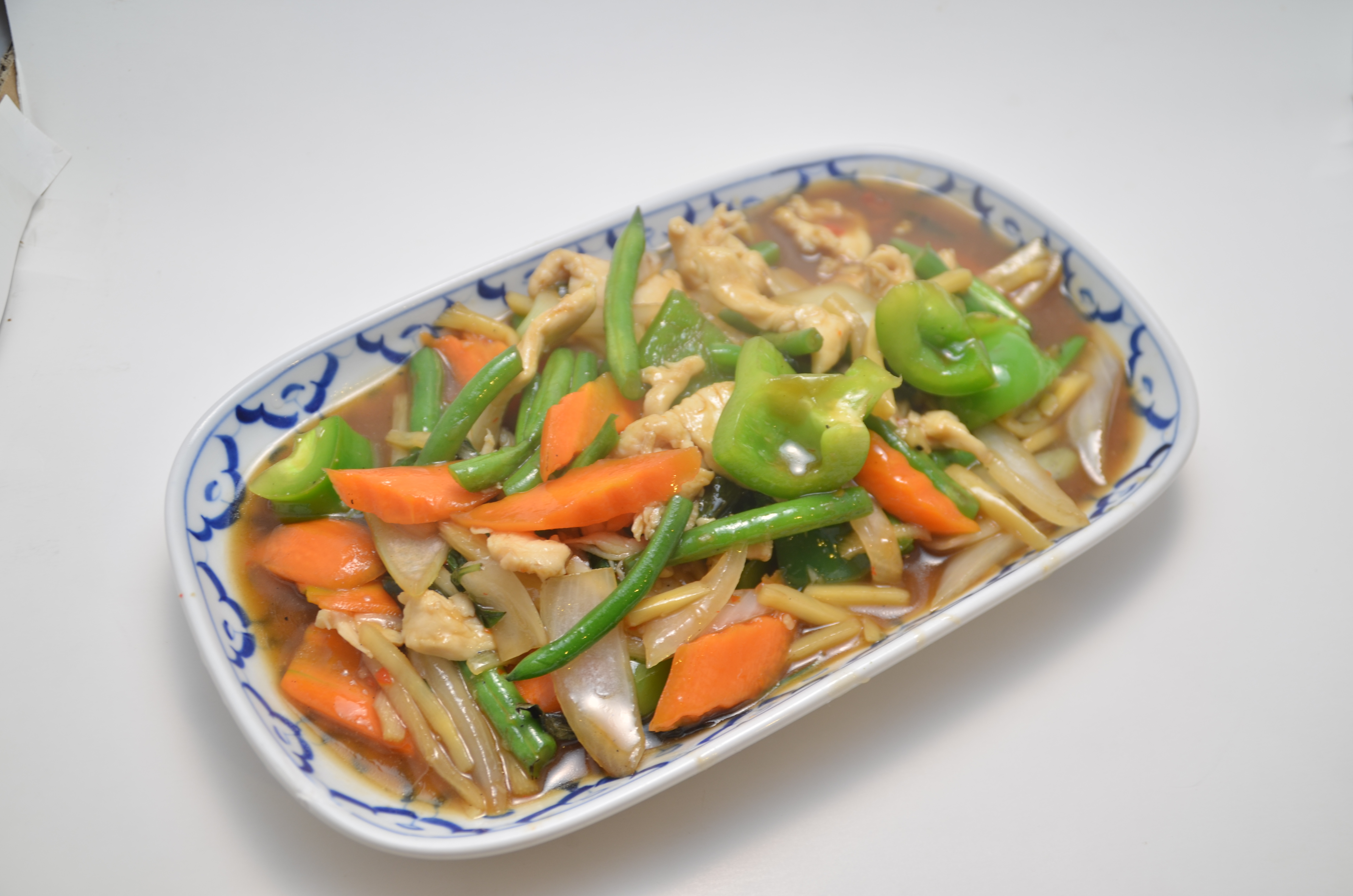 Order 40. Sauteed Fresh Ginger food online from Thai Village store, Houston on bringmethat.com