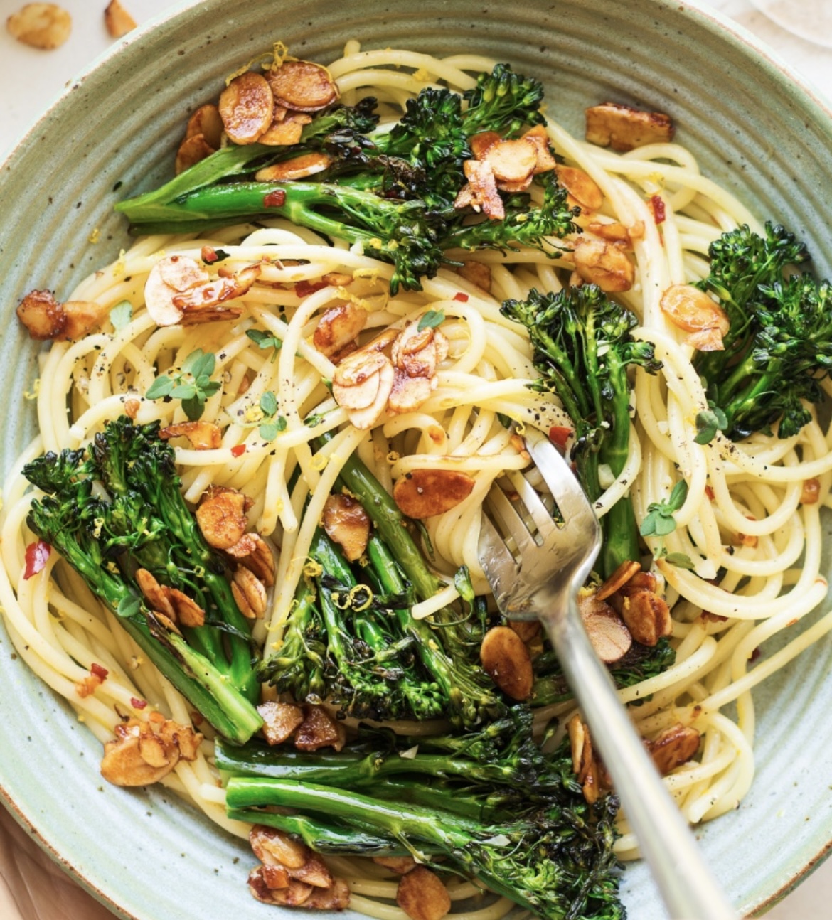 Order Chicken broccoli garlic and oil over spaghetti food online from Good health cafe store, New York on bringmethat.com