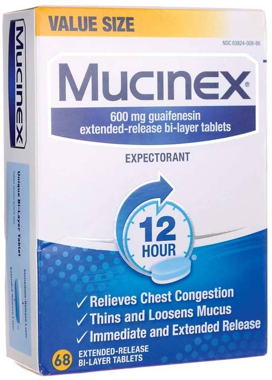Order Mucinex 12 Hr Chest Congestion Expectorant Tablets (68 ct) food online from Rite Aid store, Yucca Valley on bringmethat.com