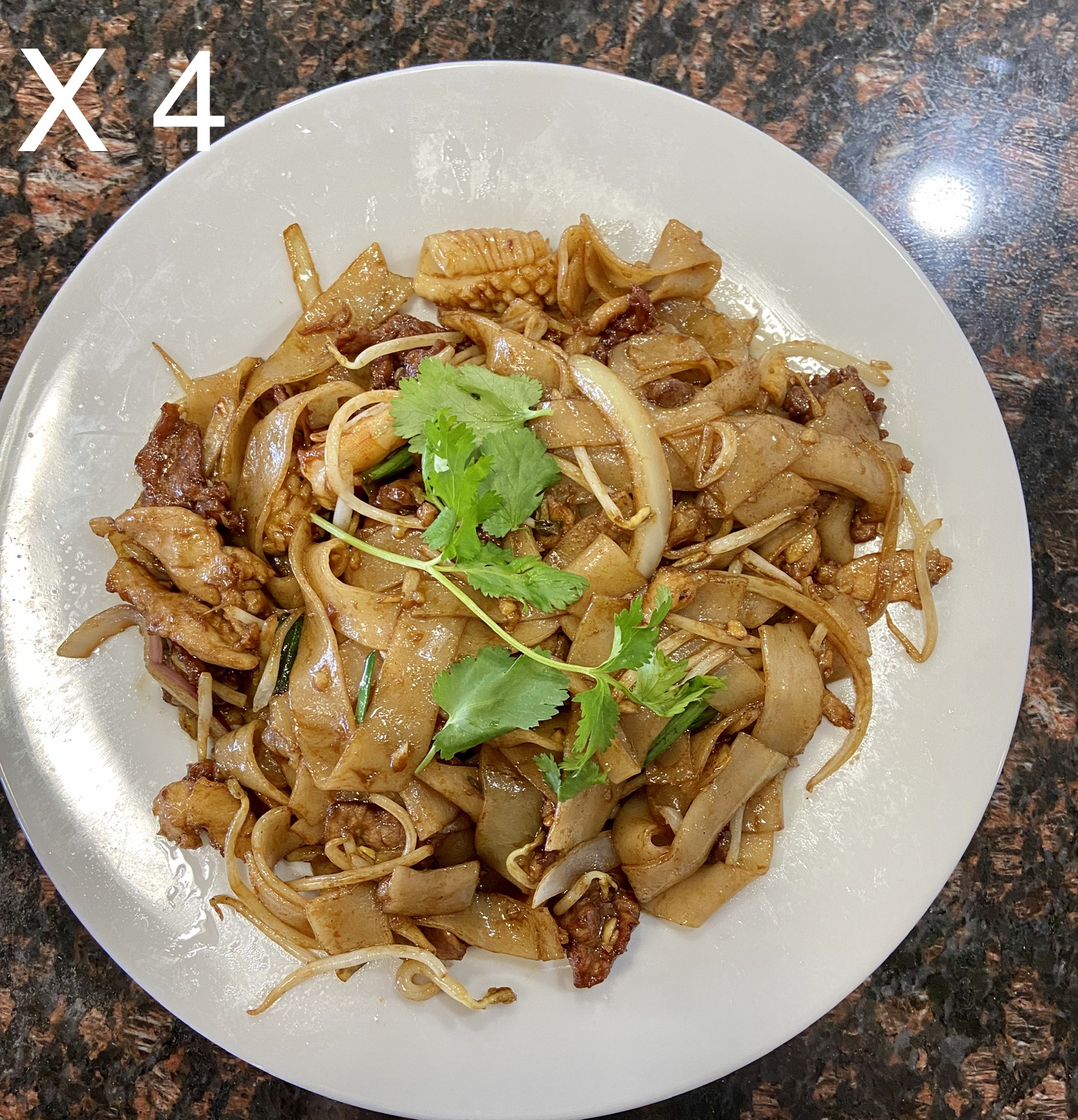 Order X4. Soft Flat Noodle Stir Fry Combo food online from Pho One Restaurant store, Hurst on bringmethat.com