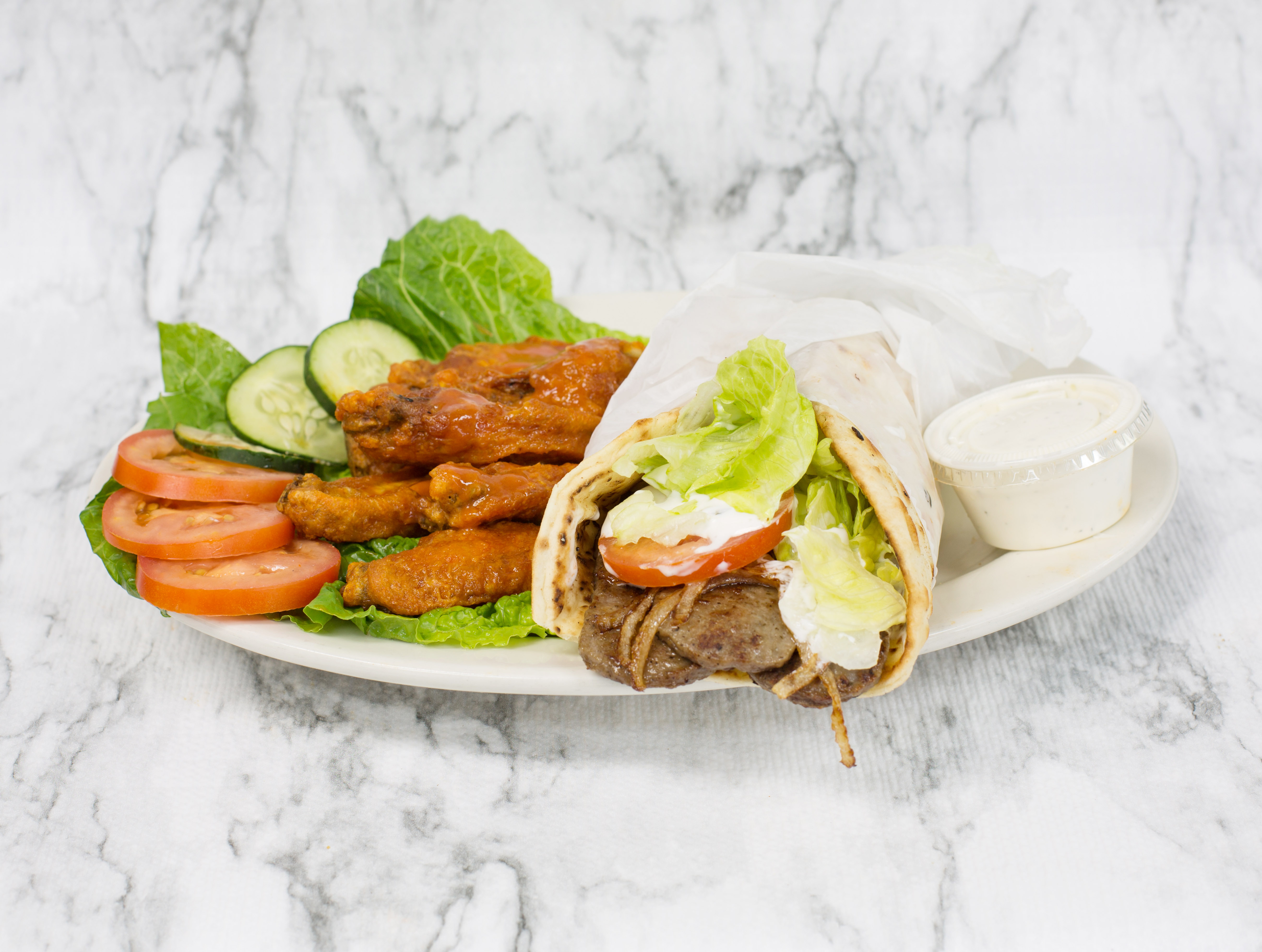 Order Gyro with Buffalo Wings food online from Buffalo Wings store, Plainfield on bringmethat.com