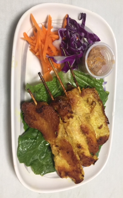 Order 7. Chicken Satay food online from Thai V Express store, New York on bringmethat.com
