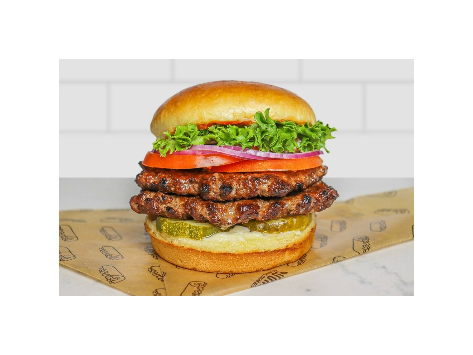 Order Double Burger food online from Buona store, Harwood Heights on bringmethat.com