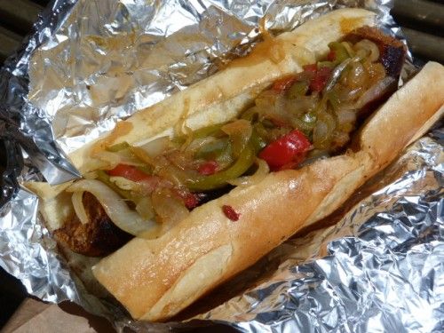 Order Philly Cheese Steak w/ Peppers & Onions & Side of Mac Dalad food online from Jonathan Pizza store, Albany on bringmethat.com
