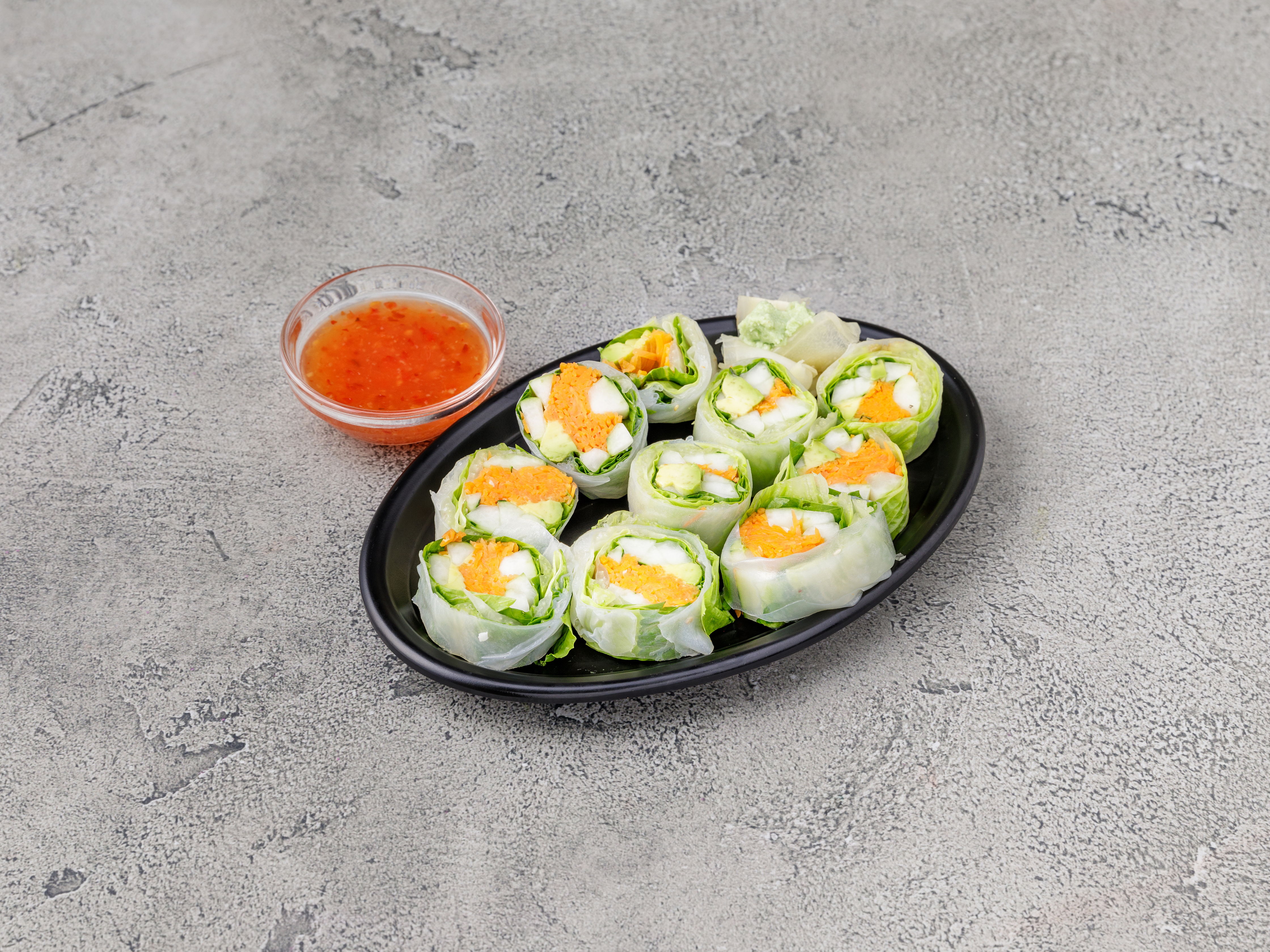 Order 8 Piece Vegetable Spring Roll food online from Sushi Zay store, Salisbury on bringmethat.com