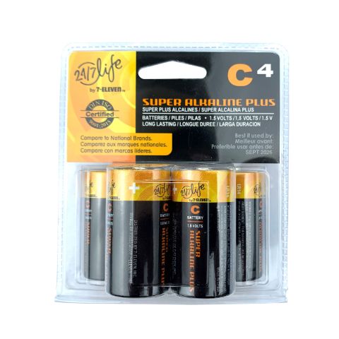 Order 7-Eleven C Batteries 4 Pack food online from 7-Eleven store, Cleveland on bringmethat.com