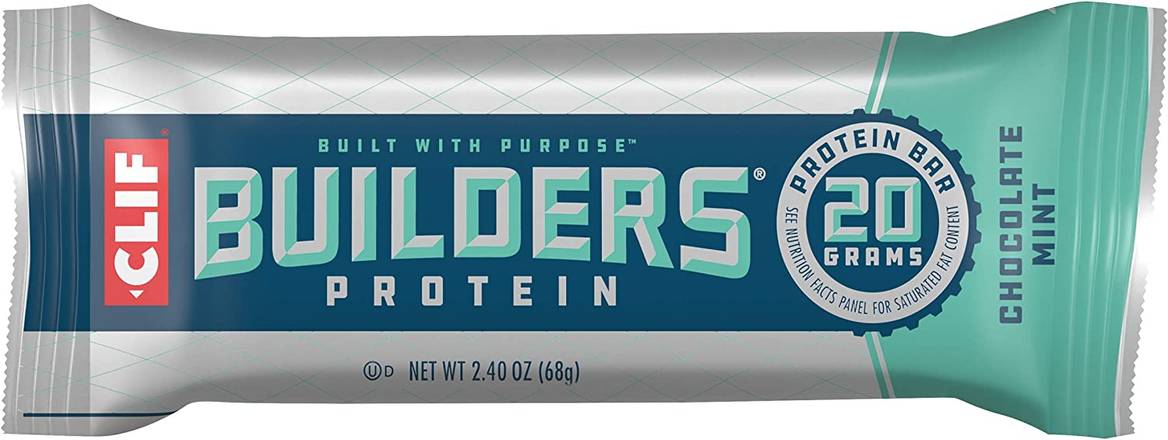 Order Clif Builders Protein Bar, Chocolate Mint, 20g Protein, 2.4 ounce bar, 1 count (Now Gluten Free) food online from Exxon Food Mart store, Port Huron on bringmethat.com
