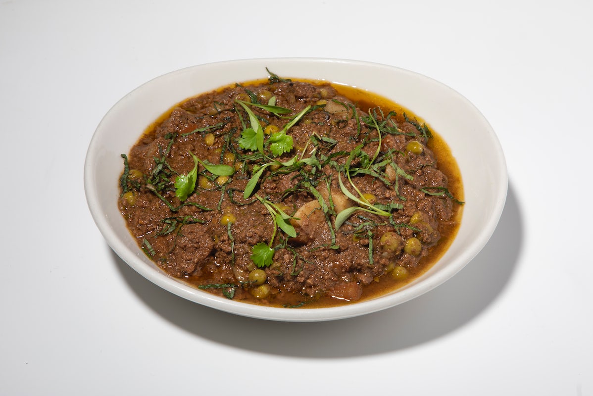 Order Lamb Keema 16oz food online from Curry Up Now store, Hoboken on bringmethat.com
