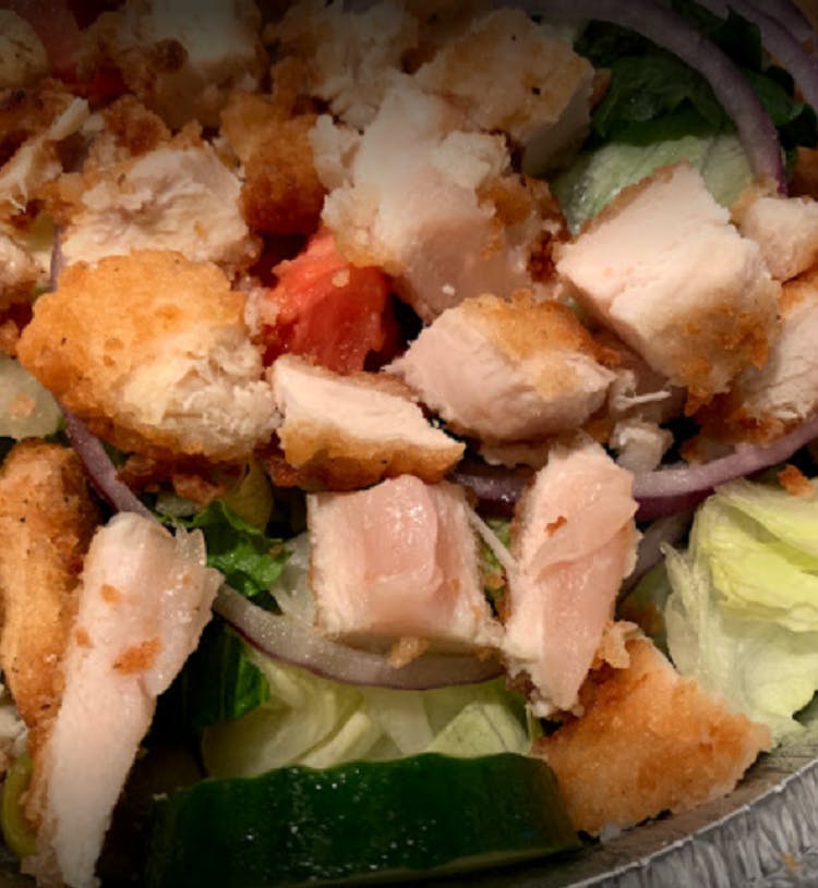 Order Grilled Chicken Caesar Salad - Small food online from Romas Pizza store, Red Lion on bringmethat.com