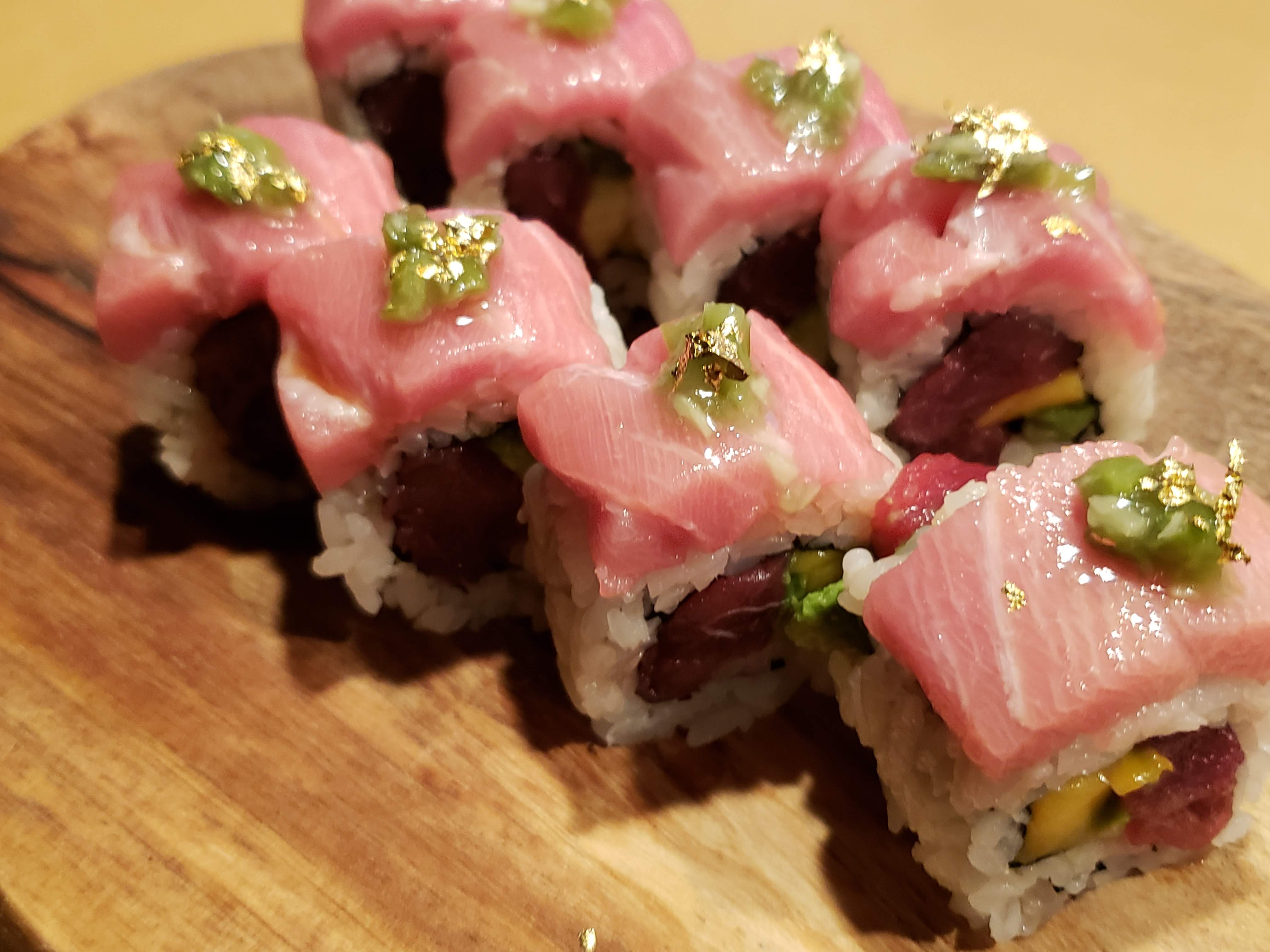 Order Nikko Blue Fin Toro Special Roll food online from Nikko Sushi store, Arlington Heights on bringmethat.com
