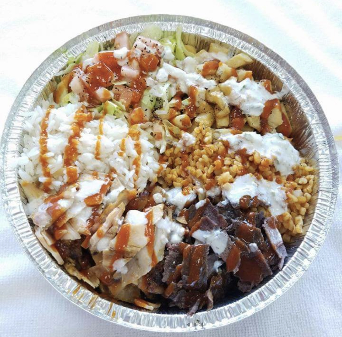 Order LAMB & BEEF GYRO PLATTER food online from Turkish Pita Place store, Newark on bringmethat.com