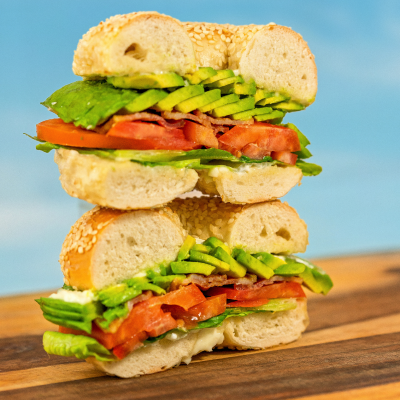 Order BLTA Bagel food online from Bagel Boys store, Santa Monica on bringmethat.com