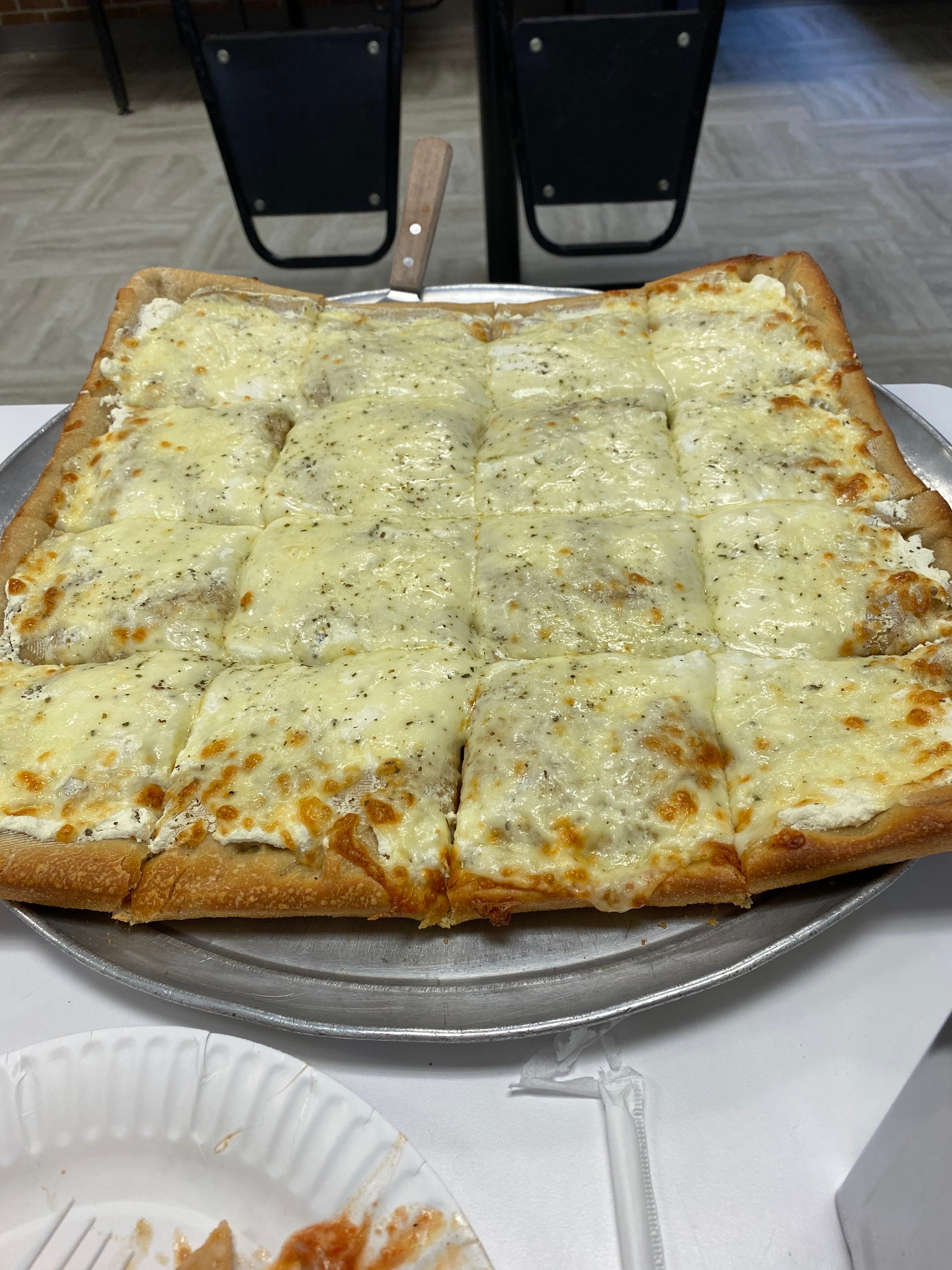Order Sicilian Cheese Pizza - Large 16" (16 Slices) food online from Strasburg Pizza store, Strasburg on bringmethat.com