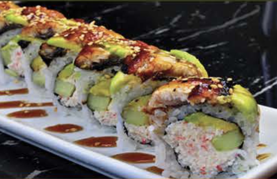 Order Dragon Roll food online from Bad Sushi store, Los Angeles on bringmethat.com