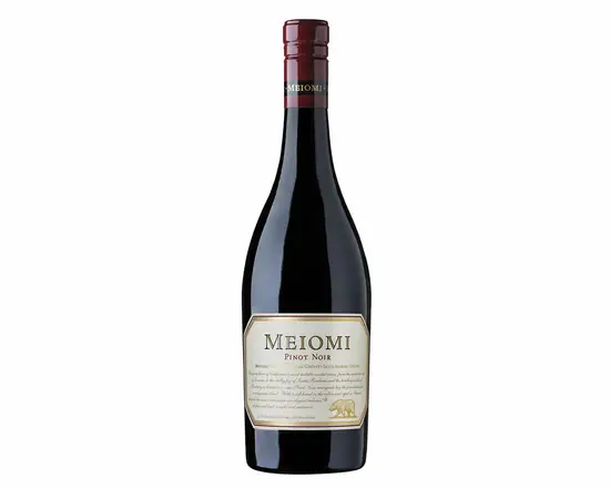 Order Meiomi Pinot Noir, 750mL red wine (13.7% ABV) food online from Ogden Wine & Spirit store, Naperville on bringmethat.com