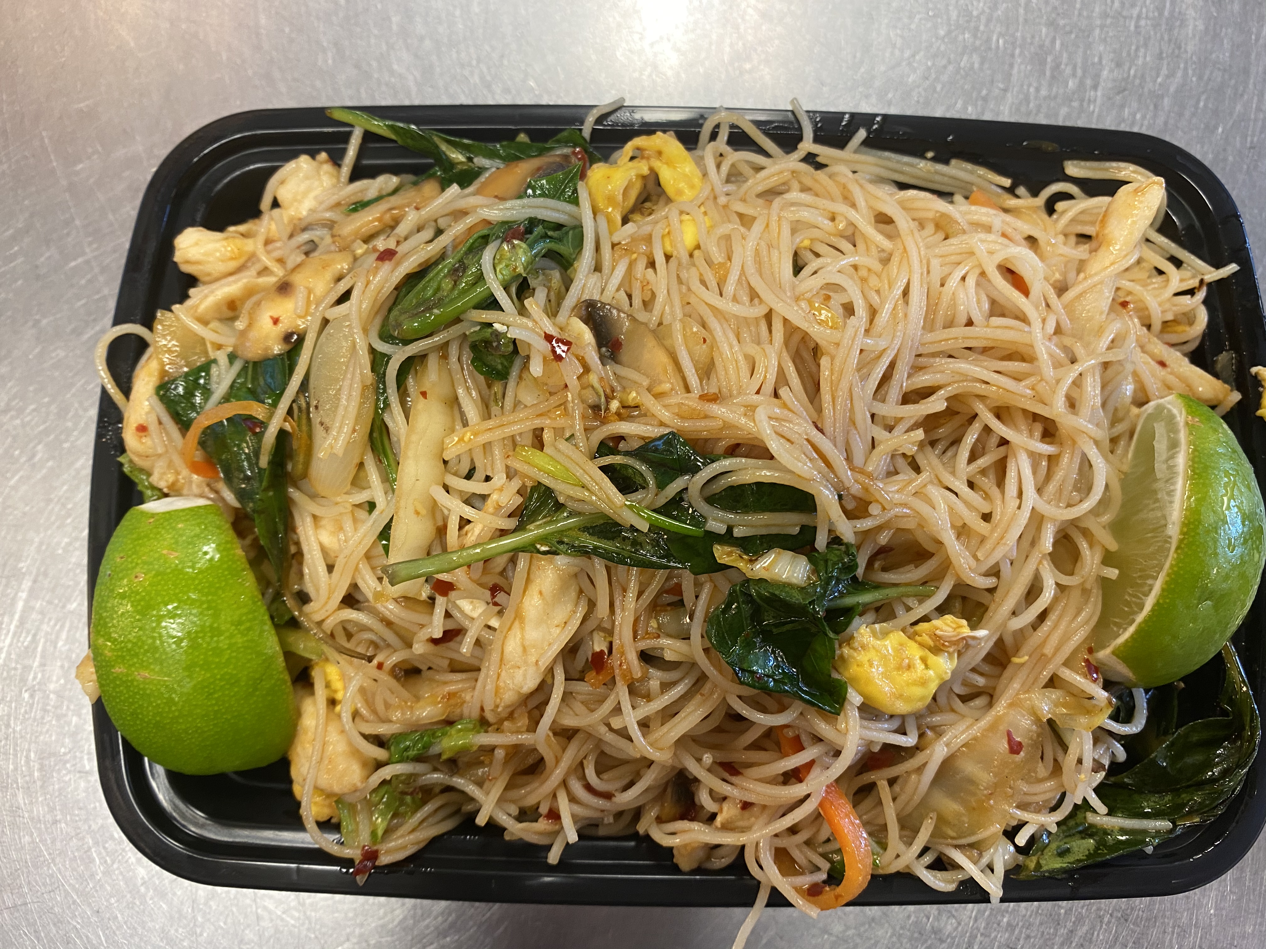 Order Spicy basil chicken noodle food online from Lucky Star - Market St. store, Wilmington on bringmethat.com