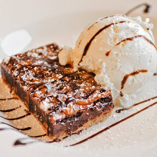 Order SALTED CARAMEL & CHOCOLATE BROWNIE food online from 54th Street Grill and Bar store, Chesterfield on bringmethat.com