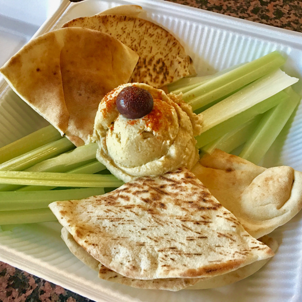 Order Hummus Plate food online from Famous Label’s Delicatessen store, Los Angeles on bringmethat.com