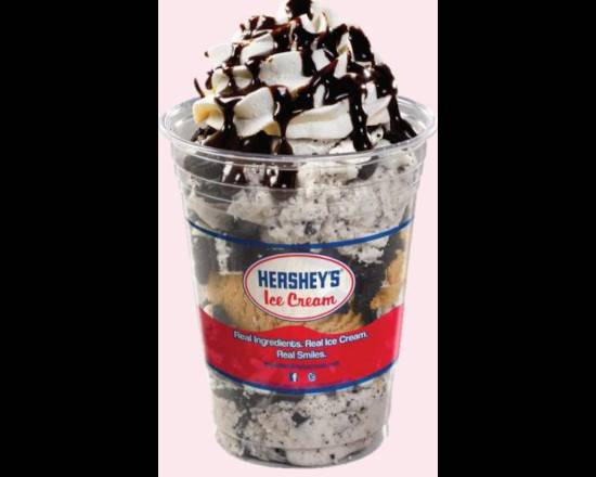 Order Fudgy Cookies & Cream SkyHigh - Layered Sundae food online from Scoops On Main store, Youngsville on bringmethat.com