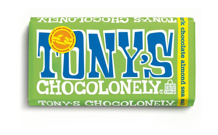 Order Tony's Chocolonely 51% Dark Chocolate Bar with Almonds and Sea Salt, 6.35 OZ food online from Cvs store, GREENWICH on bringmethat.com