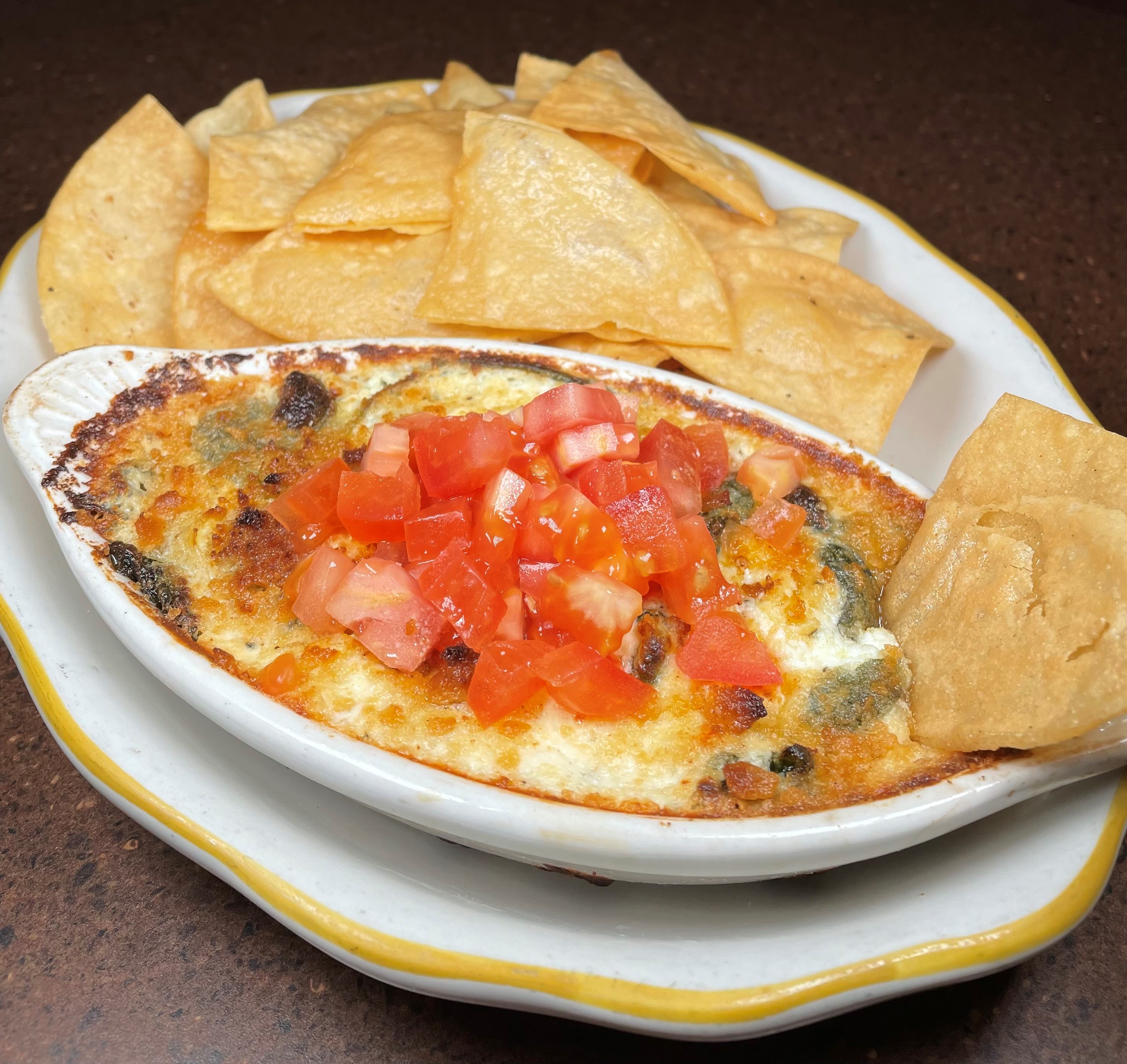 Order Spinach & Artichoke Dip food online from Franklin Chateau store, Franklin on bringmethat.com