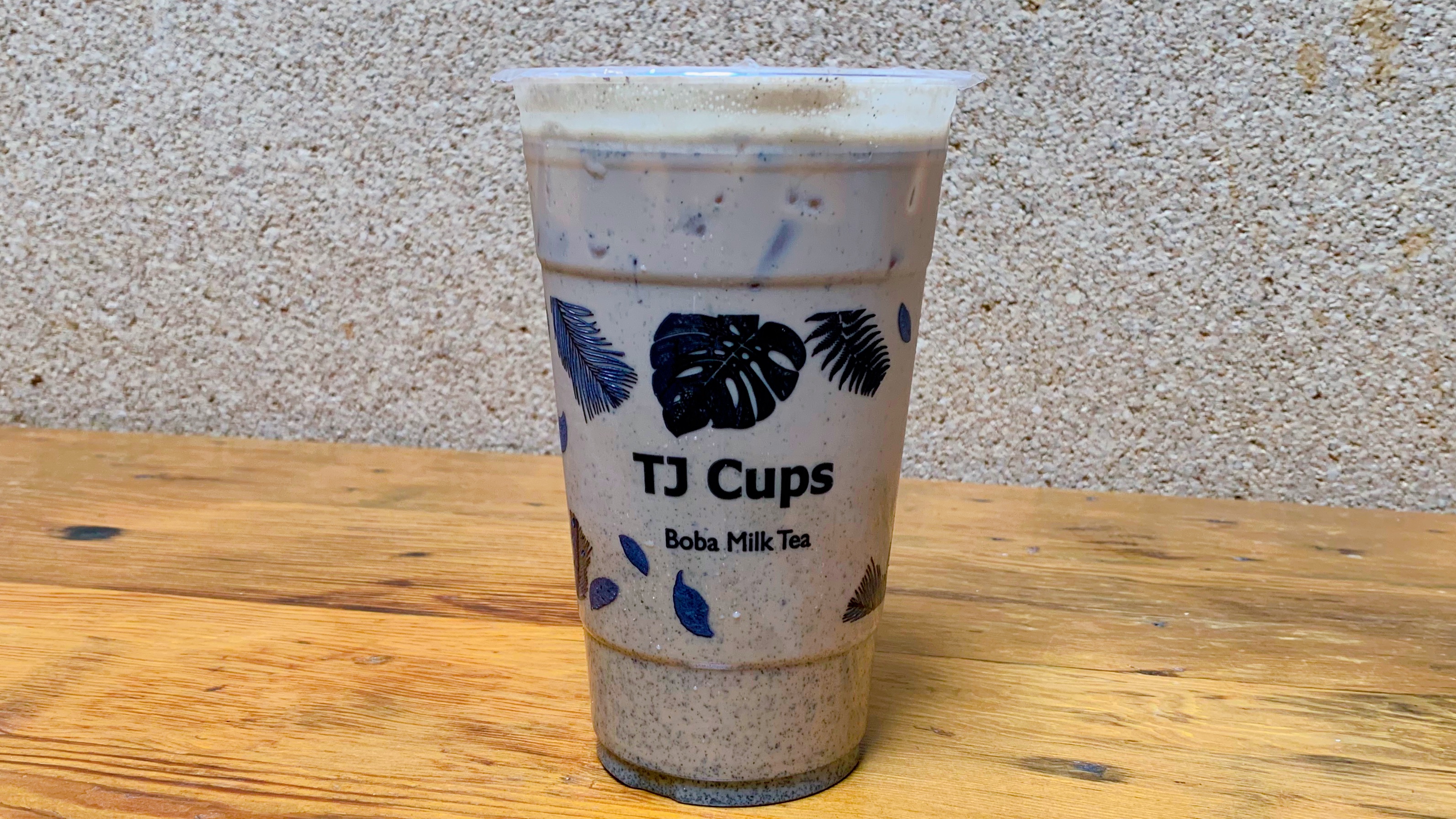 Order Toasted Black Sesame Milk Tea food online from TJ Cups store, San Francisco on bringmethat.com