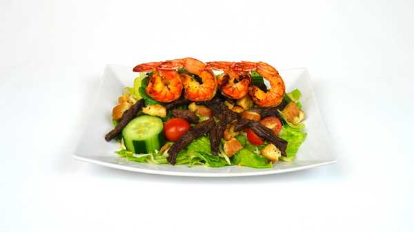 Order Steak and Shrimp Salad food online from Campestre Chicken store, Beltsville on bringmethat.com