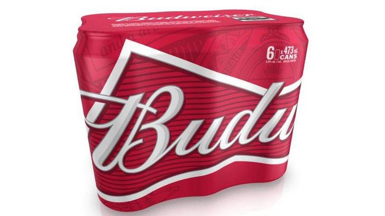 Order Budweiser Beer Can - Pack Of 6 food online from Waldi Discount Liquor store, Ansonia on bringmethat.com